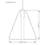 Pendente Delta 1xe27 Taschibra