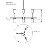 Pendente Equilibrium 9xe27 Preta Taschibra