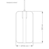 Pendente Infinit 1xe27 Taschibra