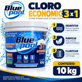 Cloro Economic 3 em 1 BluePool 10 kg Fluidra