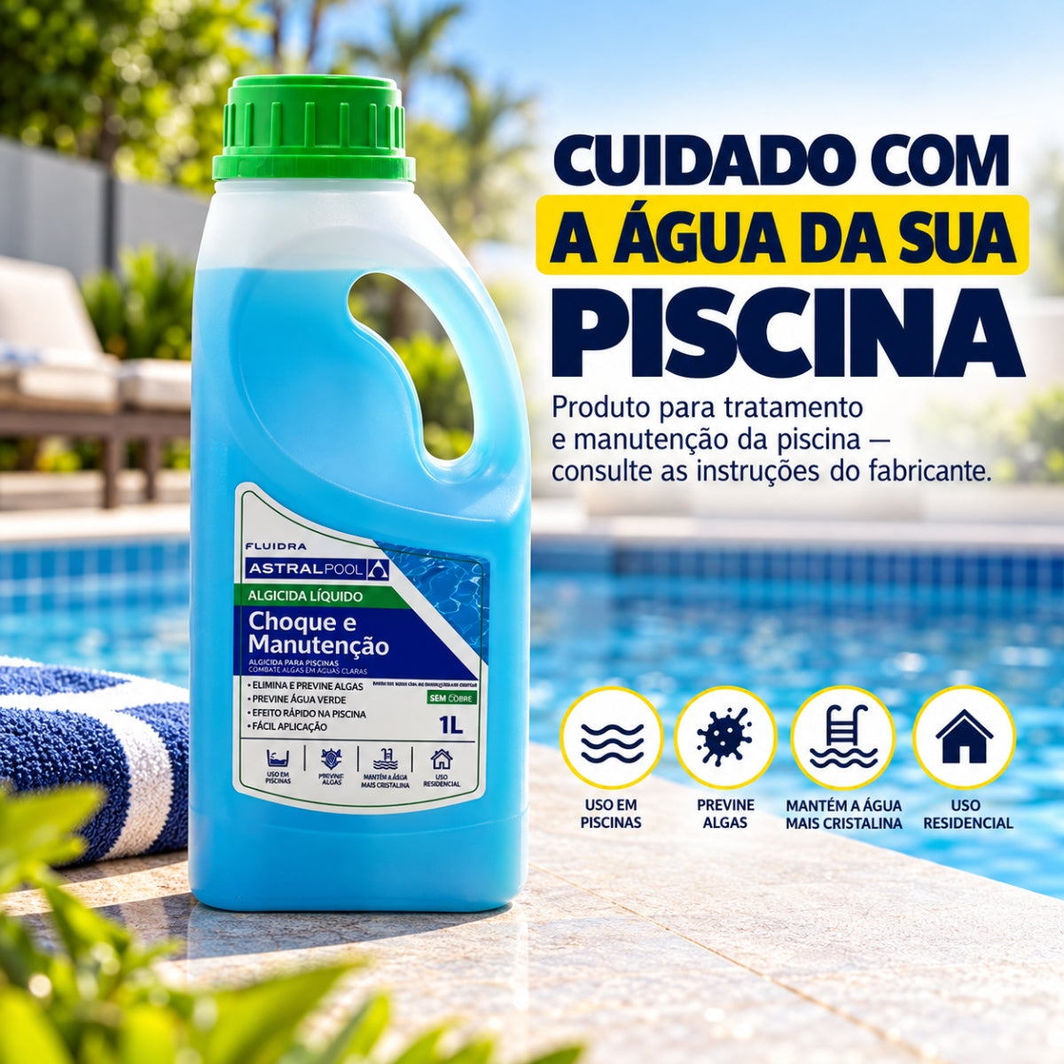 Algicida Líquido AstralPool 1L Fluidra