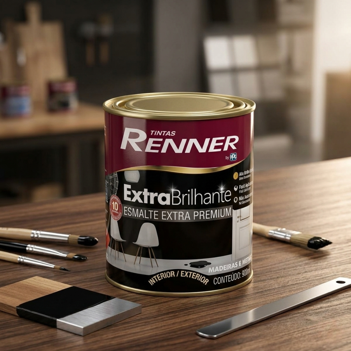 Esmalte Extra Brilhante Preto 900ml Renner