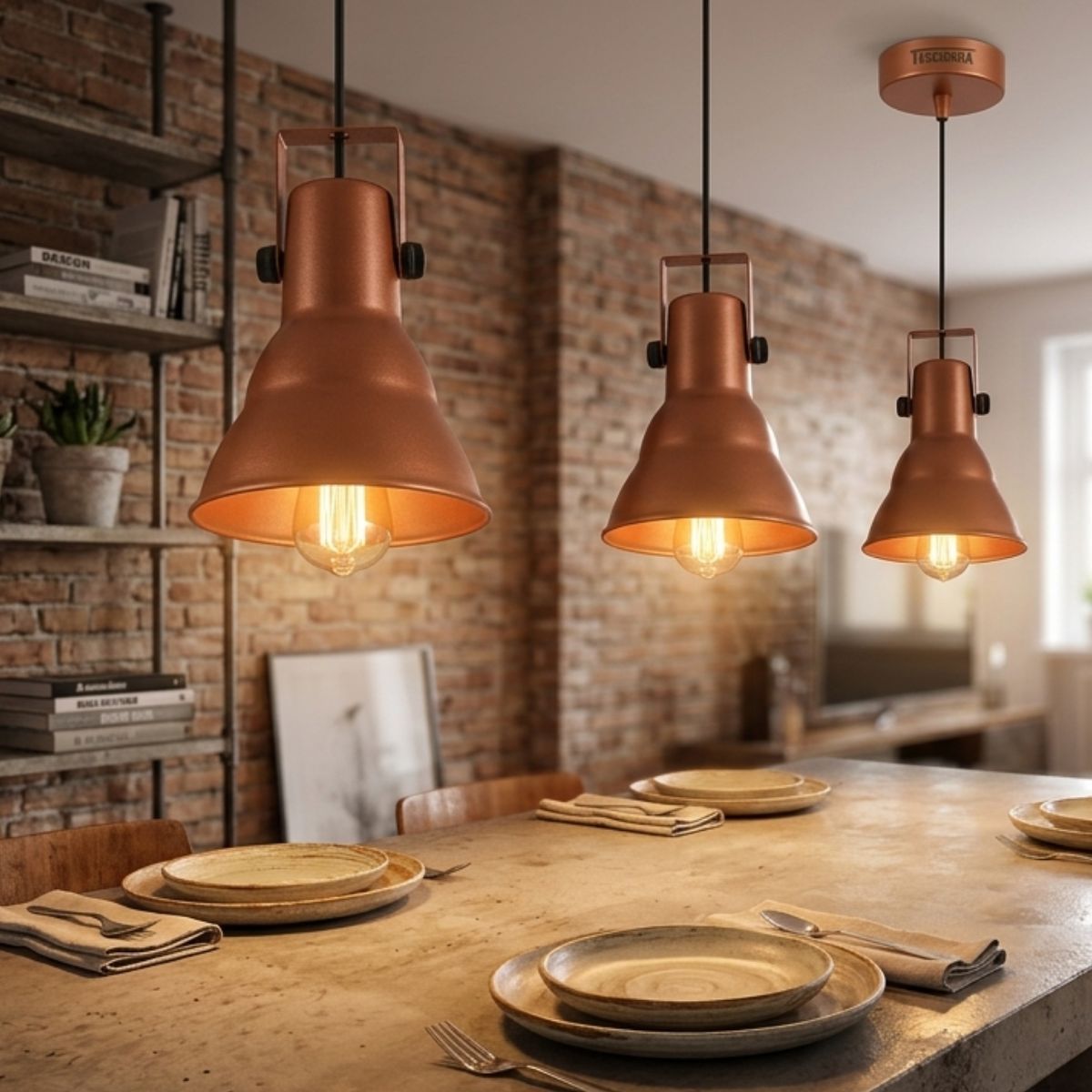 Luminaria Pendente Hol E27 Cobre Taschibra