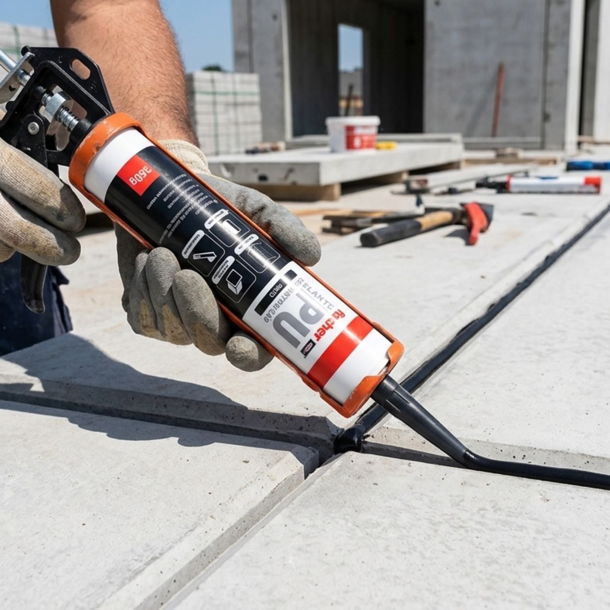 Selante Pu Construcao Preto 360g Fischer