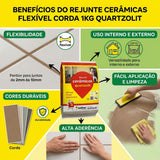 Rejunte Cerâmicas Flexivel Corda 1kg Quartzolit