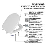 Assento Almofadado Carrara Gelo Astra