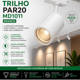 Spot Para Trilho Par20 Branco - Md1011 Taschibra