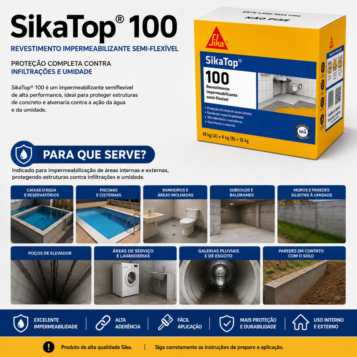 Sikatop 100 Caixa 18kg