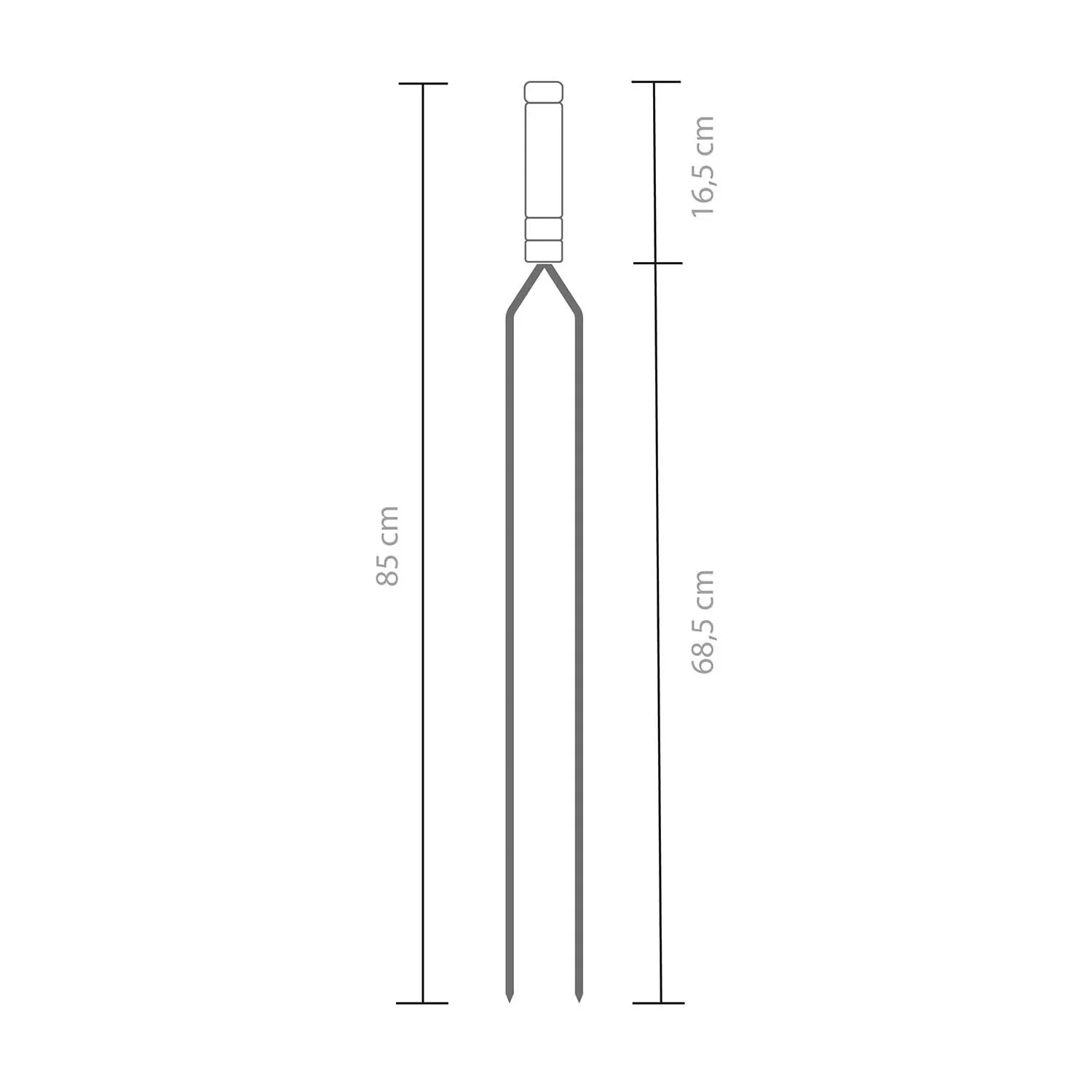 Espeto Inox Standard 2 Hastes 65x48cm Grilazer - Thony Ferragem