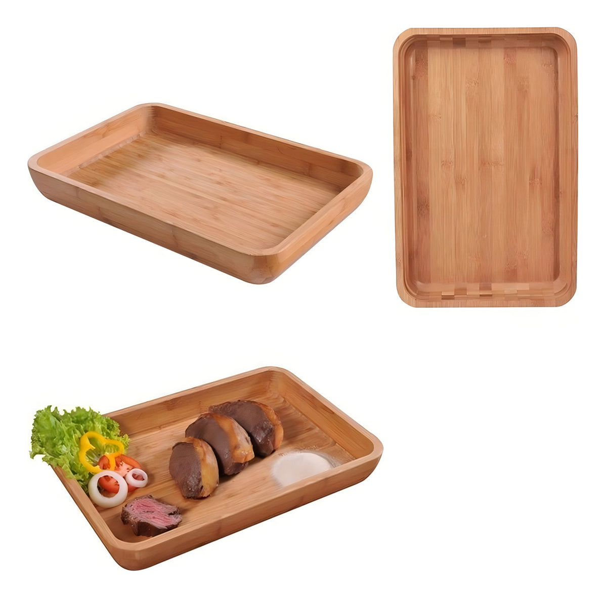 Gamela Bamboo Para Churrasco 30cm X 45cm Mor - Thony Ferragem
