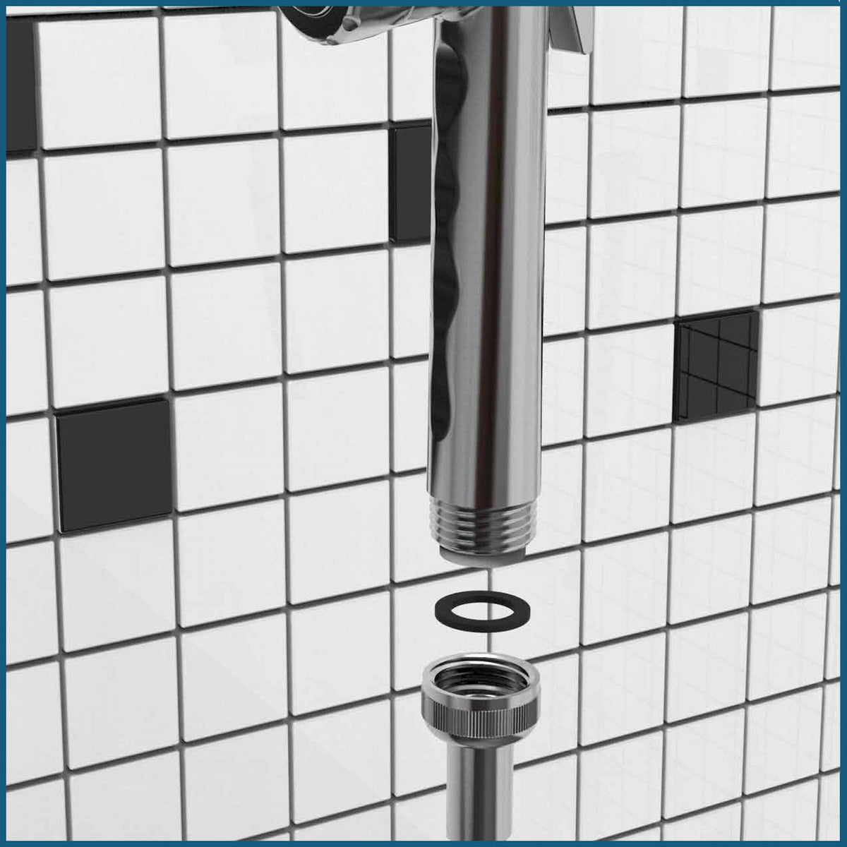 Ducha Luxo C/ Gatilho Cromada Blukit - Thony Ferragem