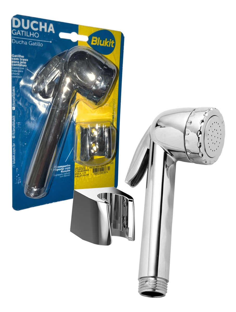 Ducha Luxo C/ Gatilho Cromada Blukit