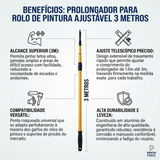 Prolongador para Rolo de Pintura Ajustável 3 Metros