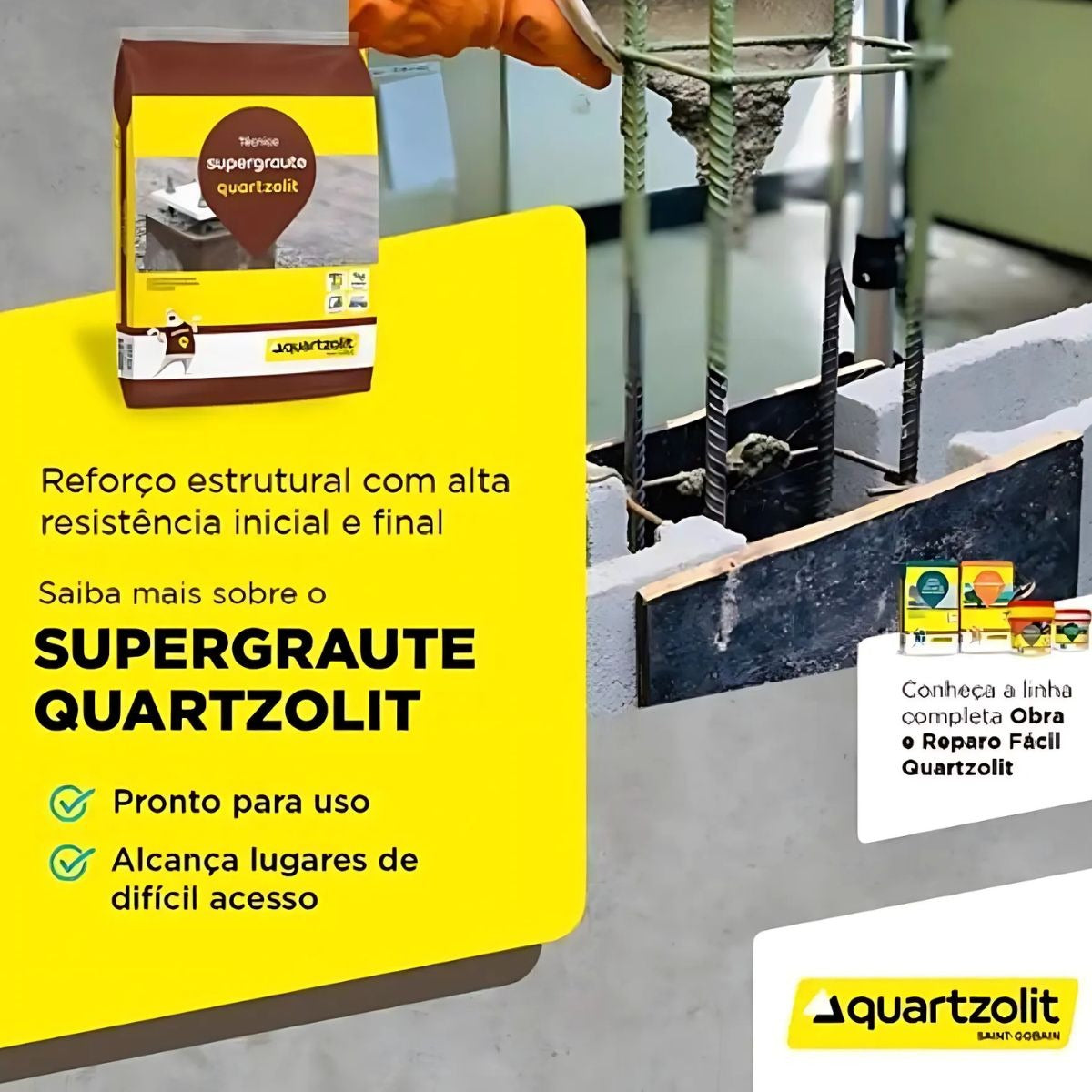 Argamassa Supergraute Uso Externo E Interno 25kg Quartzolit - Thony Ferragem