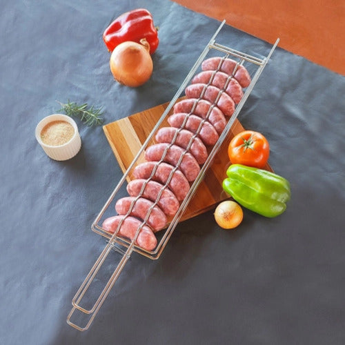 Grelha de Churrasco para Linguiça 12x48cm Grilazer - Thony Ferragem