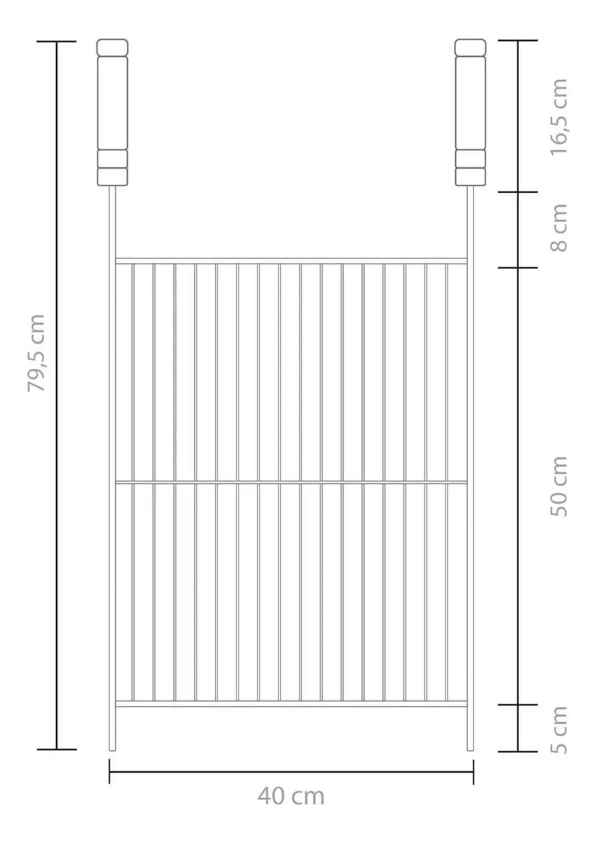 Grelha Inox Chef Plana Horizontal 50x40cm Grilazer