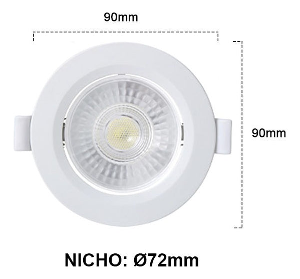 KIT 10  Spot Led Embutir Redondo  5W 6500K Taschibra - Thony Ferragem