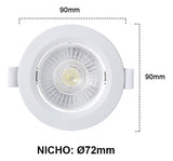 KIT 10  Spot Led Embutir Redondo  5W 6500K Taschibra - Thony Ferragem