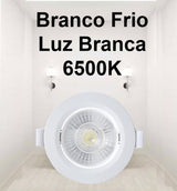 KIT 10  Spot Led Embutir Redondo  5W 6500K Taschibra - Thony Ferragem