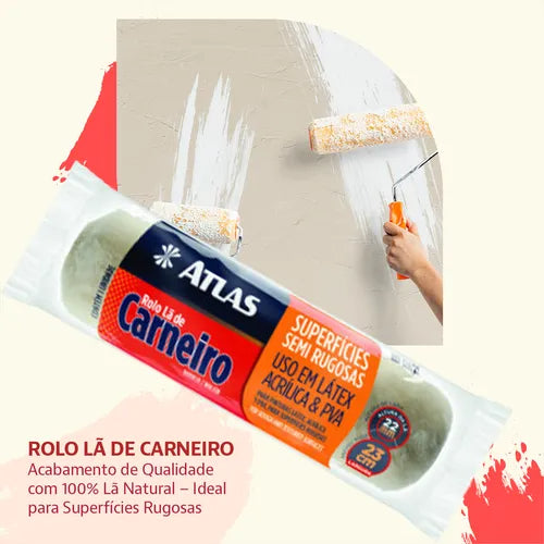 Rolo La Carneiro 23cm Atlas - Thony Ferragem