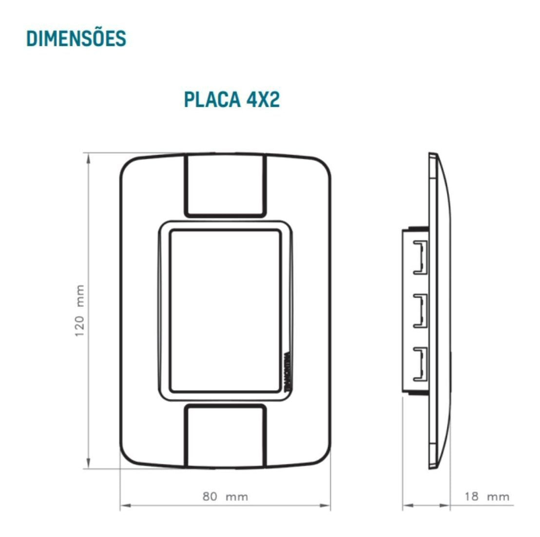 Conjunto 1 Tomada 2p+t Aria 4x2 20a 250v Tramontina