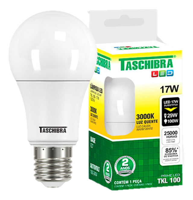 Lampada Led Bulbo Tkl 100 17W 3000k Taschibra - Thony Ferragem