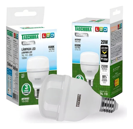 KIT 10 Lâmpada High Led  20W TKL 110 AUT 6500K Thaschibra - Thony Ferragem