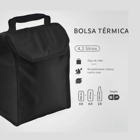 Bolsa Termica Lunch Pop 4,2l Preto Soprano - Thony Ferragem