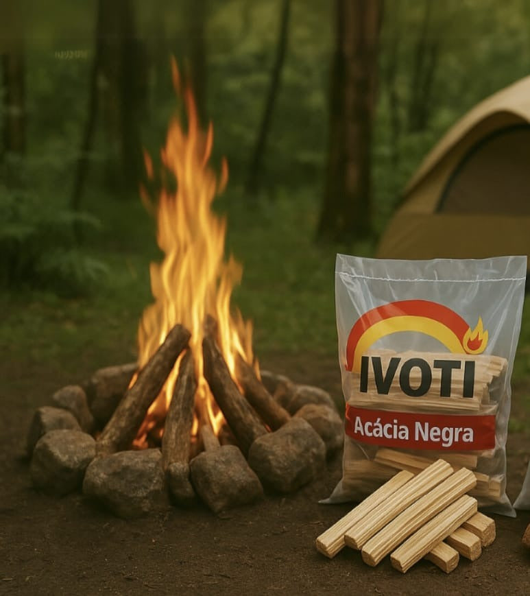 Lenha Acacia Negra Saco 10Kg Ivoti