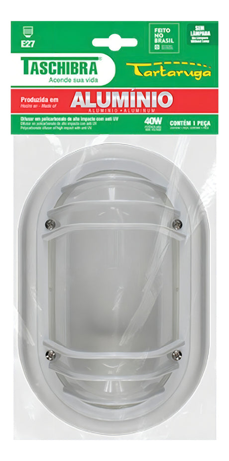 Tartaruga Suprema E27 Zinco Nobre Branco Taschibra - Thony Ferragem