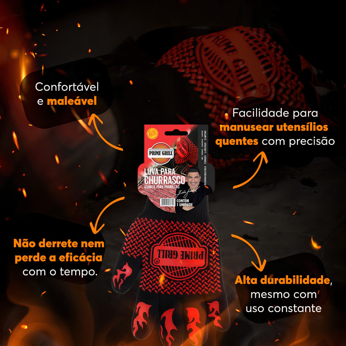 Luva Para Churrasco Prime Grill Grilazer - Thony Ferragem