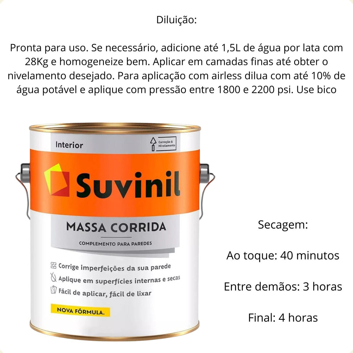Massa Corrida Pva 5,7kg Suvinil