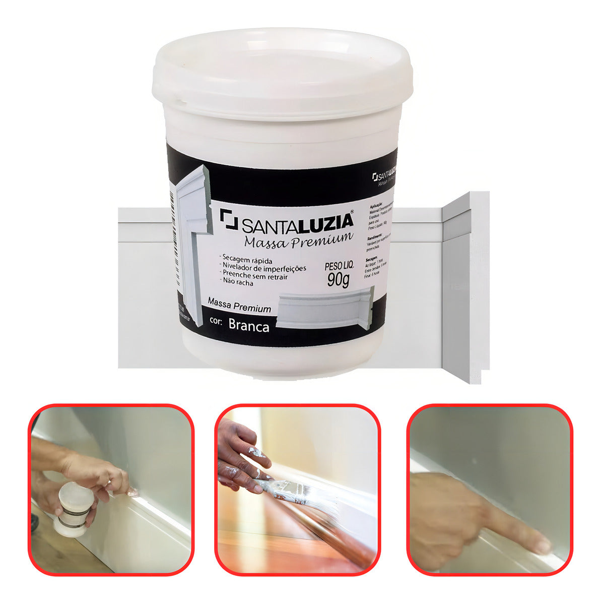 Massa Corrida Flex Premium  90gr Santa Luzia - Thony Ferragem