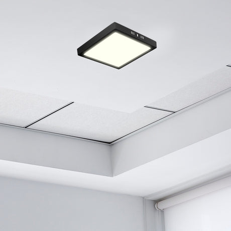 Painel De Led Quadrado Sobrepor 18w Preto 3000k Taschibra - Thony Ferragem