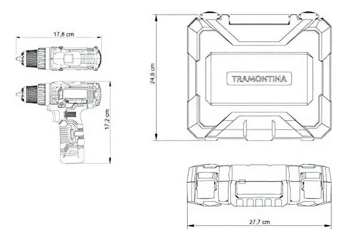 Parafusadeira/Furadeira A Bateria 7,2v Kit 20 Pcs Tramontina - Thony Ferragem