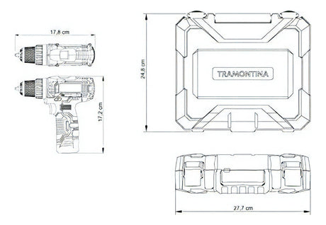 Parafusadeira/Furadeira A Bateria 7,2v Kit 20 Pcs Tramontina - Thony Ferragem