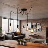 Pendente Tears 5xe27 Preto Taschibra