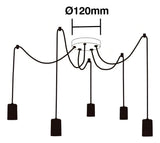 Pendente Tears 5xe27 Preto Taschibra