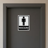 Placa Sinalizadora 15x20 Banheiro Masculino BemFixa - Thony Ferragem