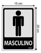 Placa Sinalizadora 15x20 Banheiro Masculino BemFixa - Thony Ferragem