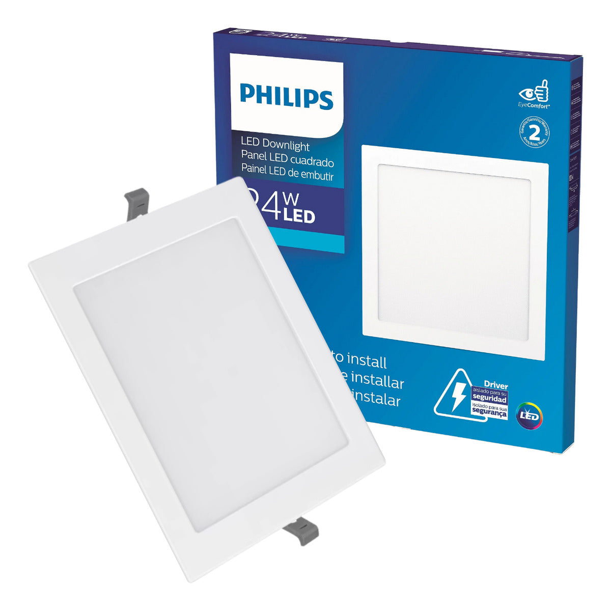Luminária Embutir Led Quadrada 24W 30CM 4000K Philips