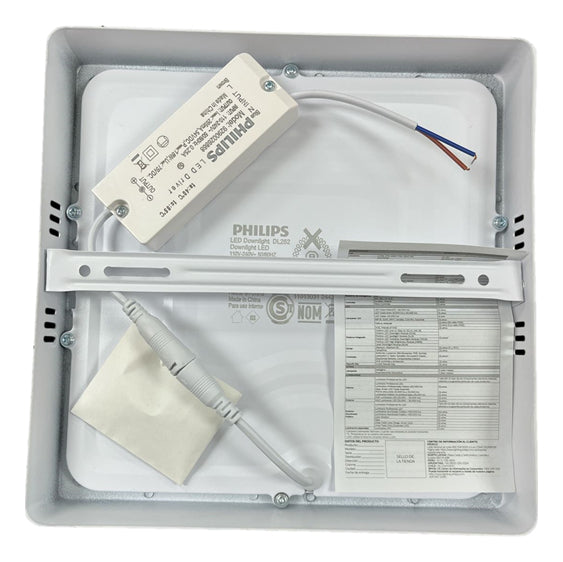 Luminária Led Quadrada 18W Sobrepor DL252 4000K Philips