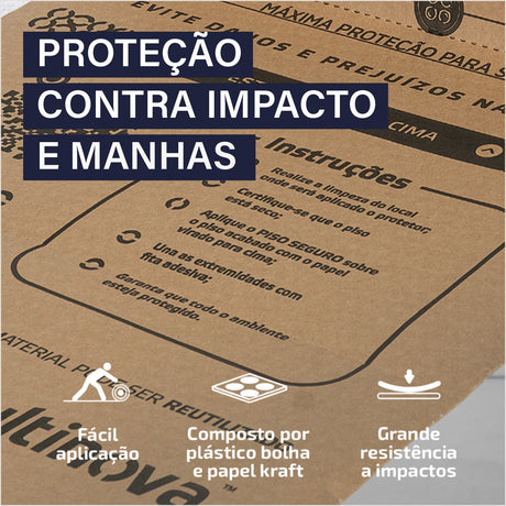 Protetor de Piso com Plástico Bolha + Papel Kraft Multinova - Thony Ferragem