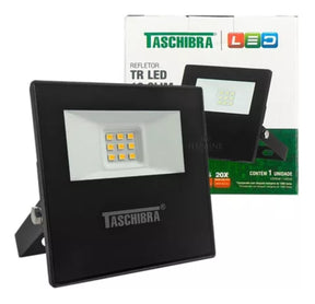 Refletor Led  Luz Verde 30W Preto Slim Taschibra - Thony Ferragem