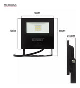 Refletor Led  Luz Verde 30W Preto Slim Taschibra - Thony Ferragem