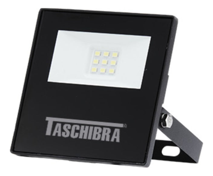 Refletor Preto Led 50w Tr Slim Luz Verde Taschibra
