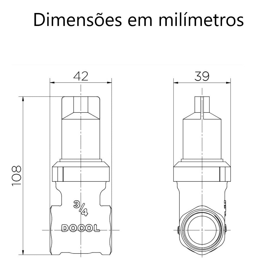 Base Registro Gaveta 3/4 Docol - Thony Ferragem