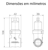 Base Registro Gaveta 3/4 Docol - Thony Ferragem