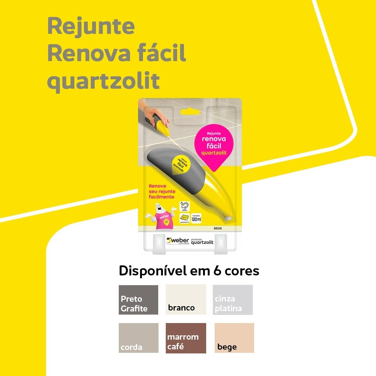 Rejunte Renova Facil Bege 120ml Quartzolit - Thony Ferragem