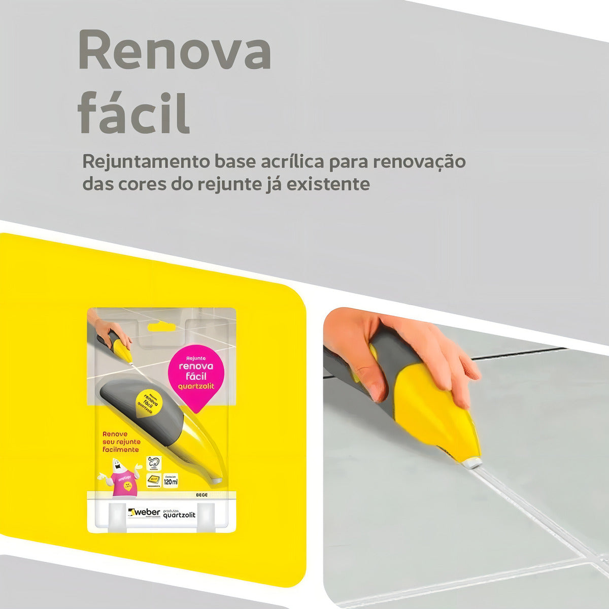 Rejunte Renova Facil Corda 120ml Quartzolit - Thony Ferragem